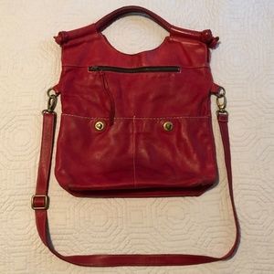 Roots Red Leather Purse